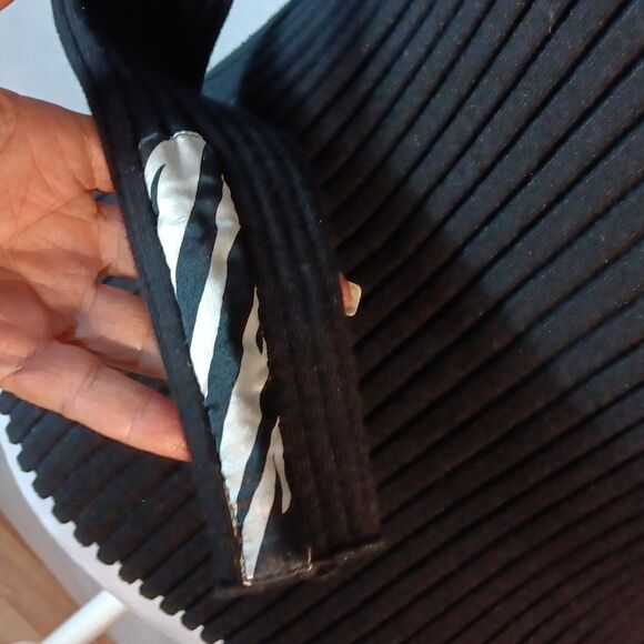 Belldini Black Zebra Trim Rhinestone Zipper  Sweater - Picture 5 of 8